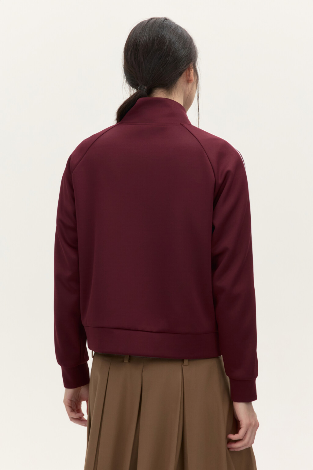 Толстовка-олимпийка с лампасами - цвет бордовый - 6