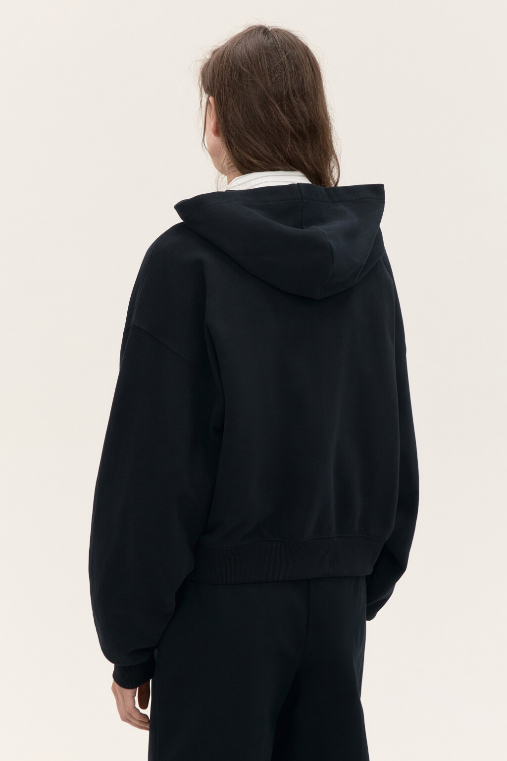 Худи-зипка из футера с принтом - цвет черный - 3