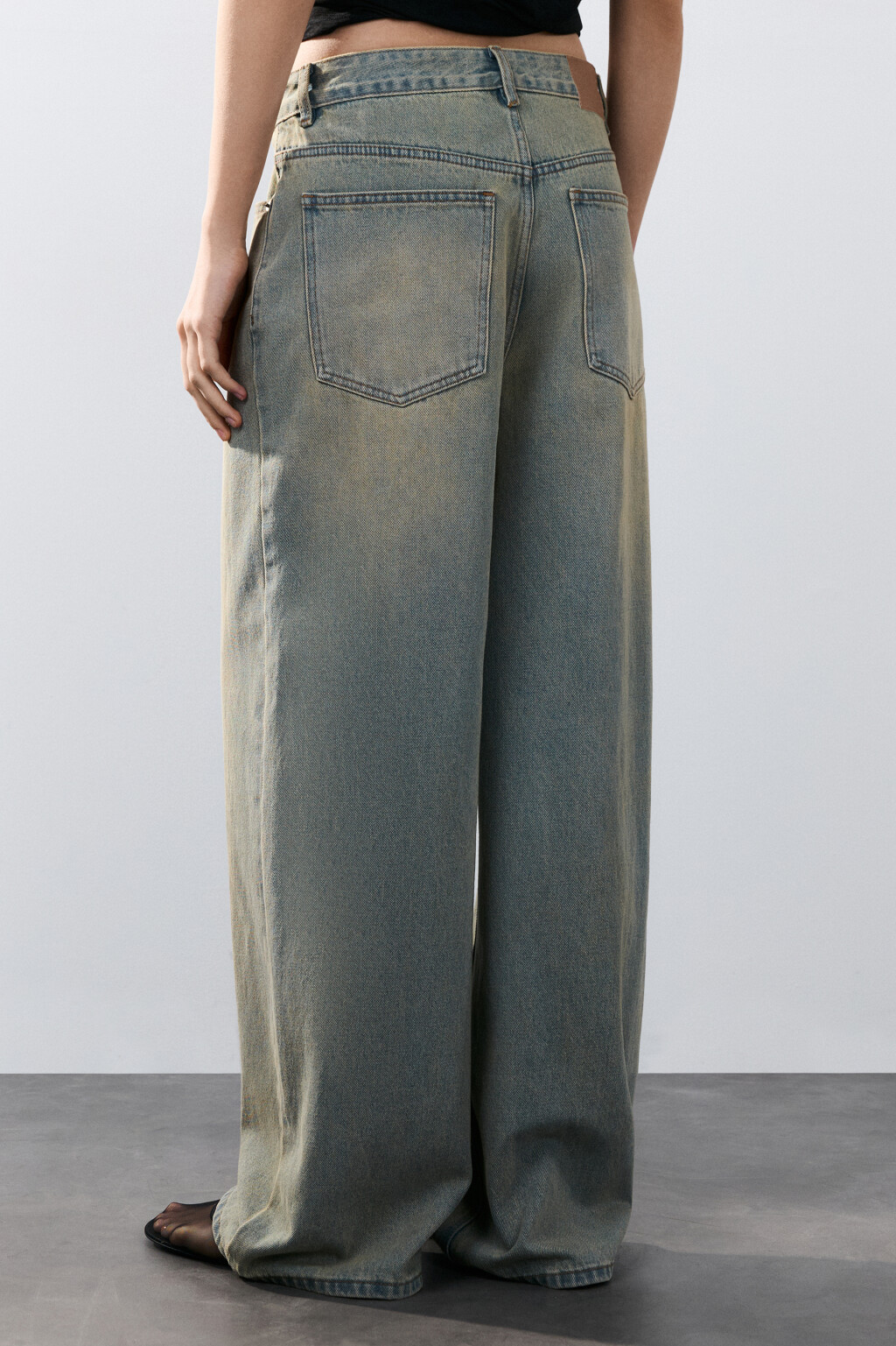 Джинсы baggy fit со средней посадкой - цвет синий - 3