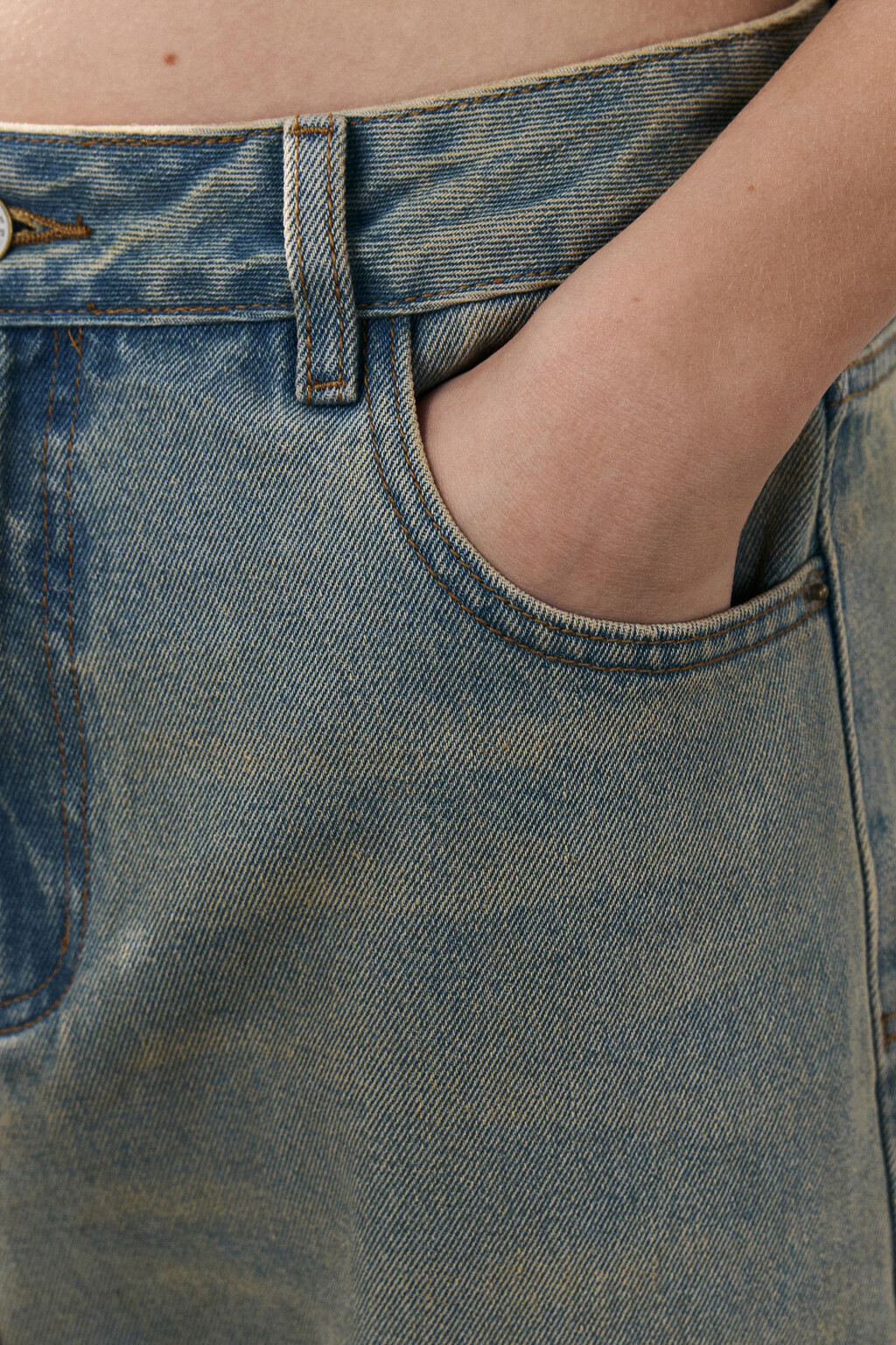 Джинсы baggy fit со средней посадкой - цвет синий - 6