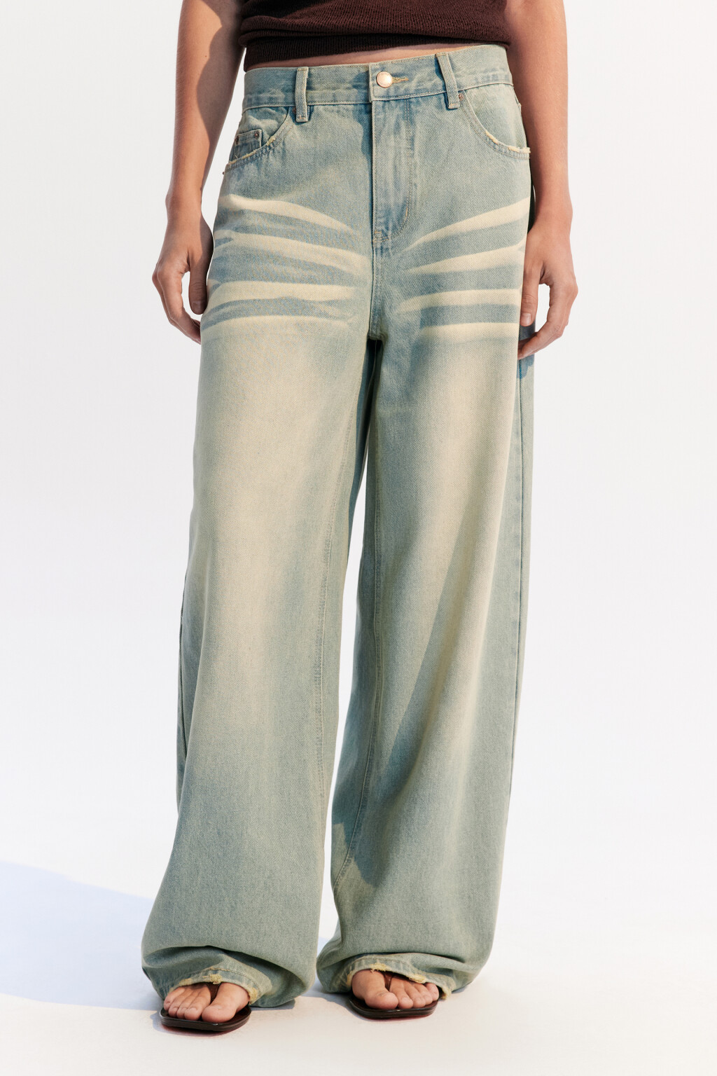 Джинсы baggy fit с низкой посадкой - цвет синий - 2