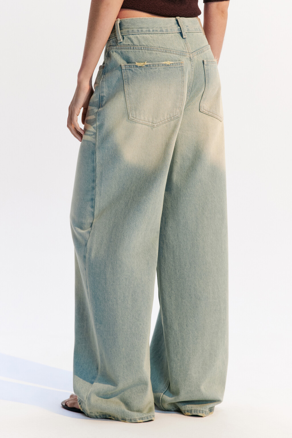 Джинсы baggy fit с низкой посадкой - цвет синий - 3