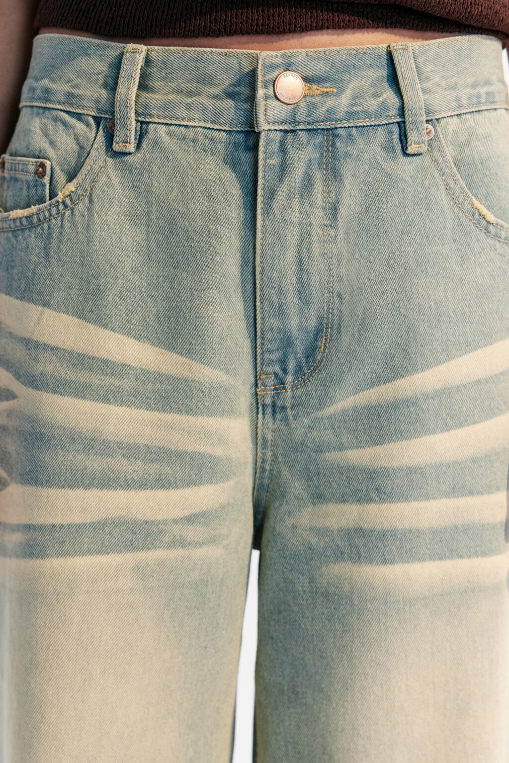 Джинсы baggy fit с низкой посадкой - цвет синий - 5