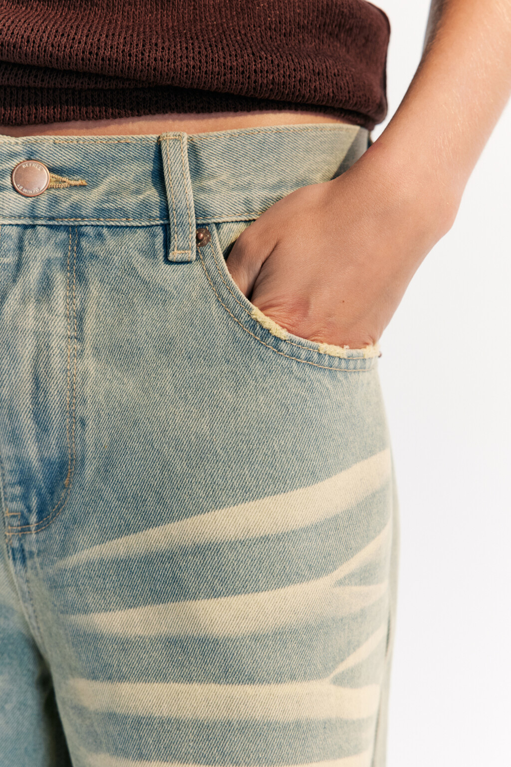 Джинсы baggy fit с низкой посадкой - цвет синий - 6