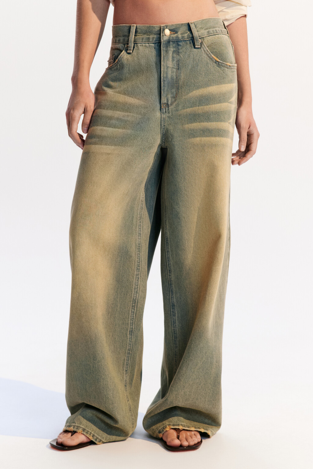 Джинсы baggy fit с низкой посадкой - цвет темный тинт - 2