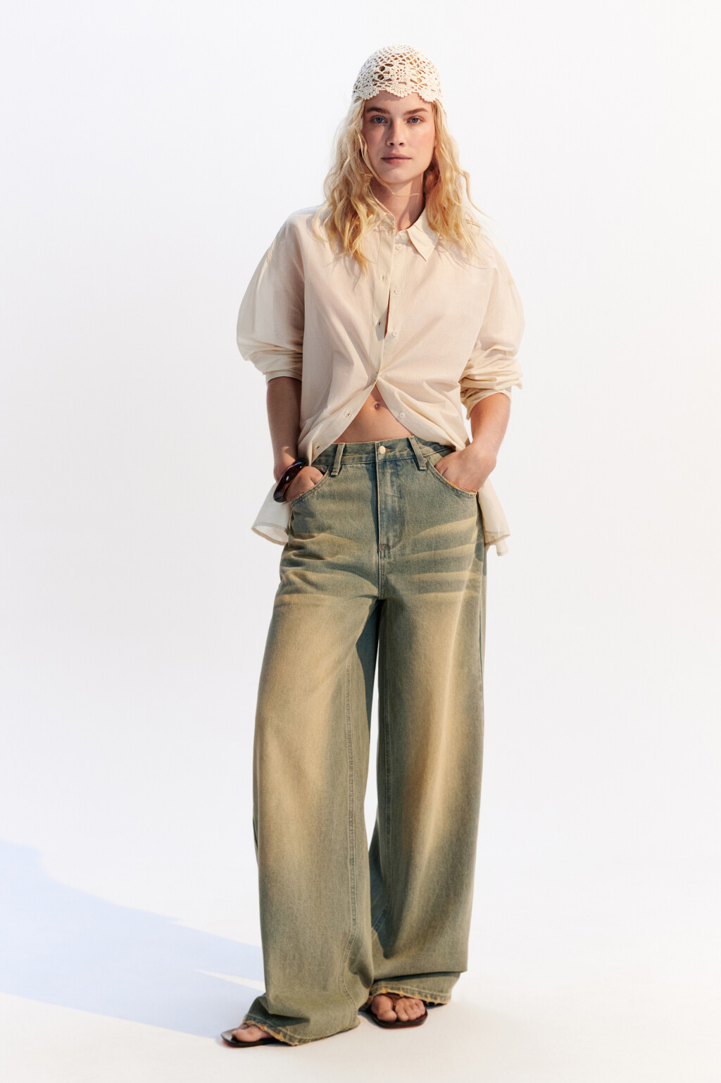 Джинсы baggy fit с низкой посадкой - цвет темный тинт - 3