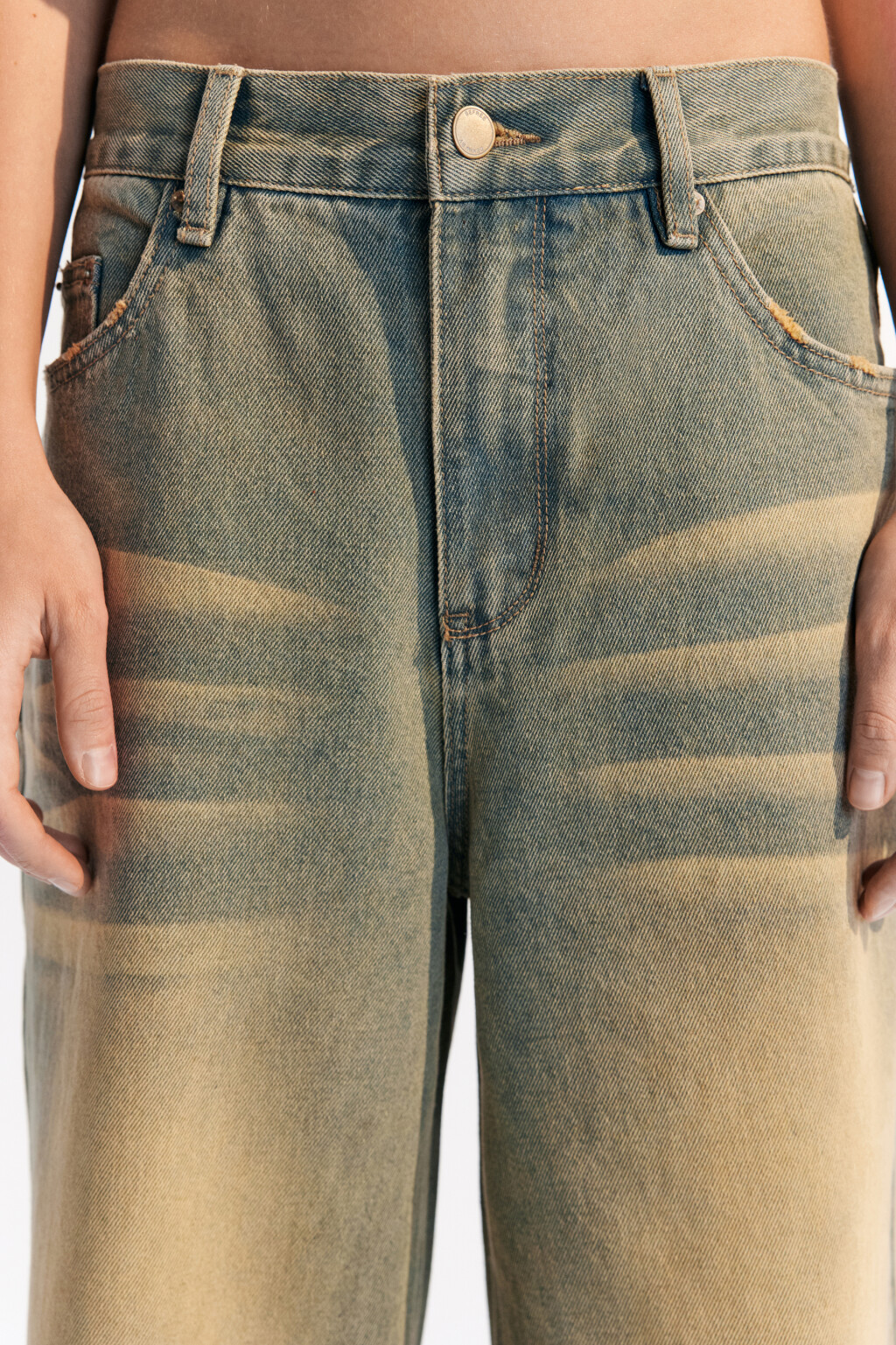 Джинсы baggy fit с низкой посадкой - цвет темный тинт - 4