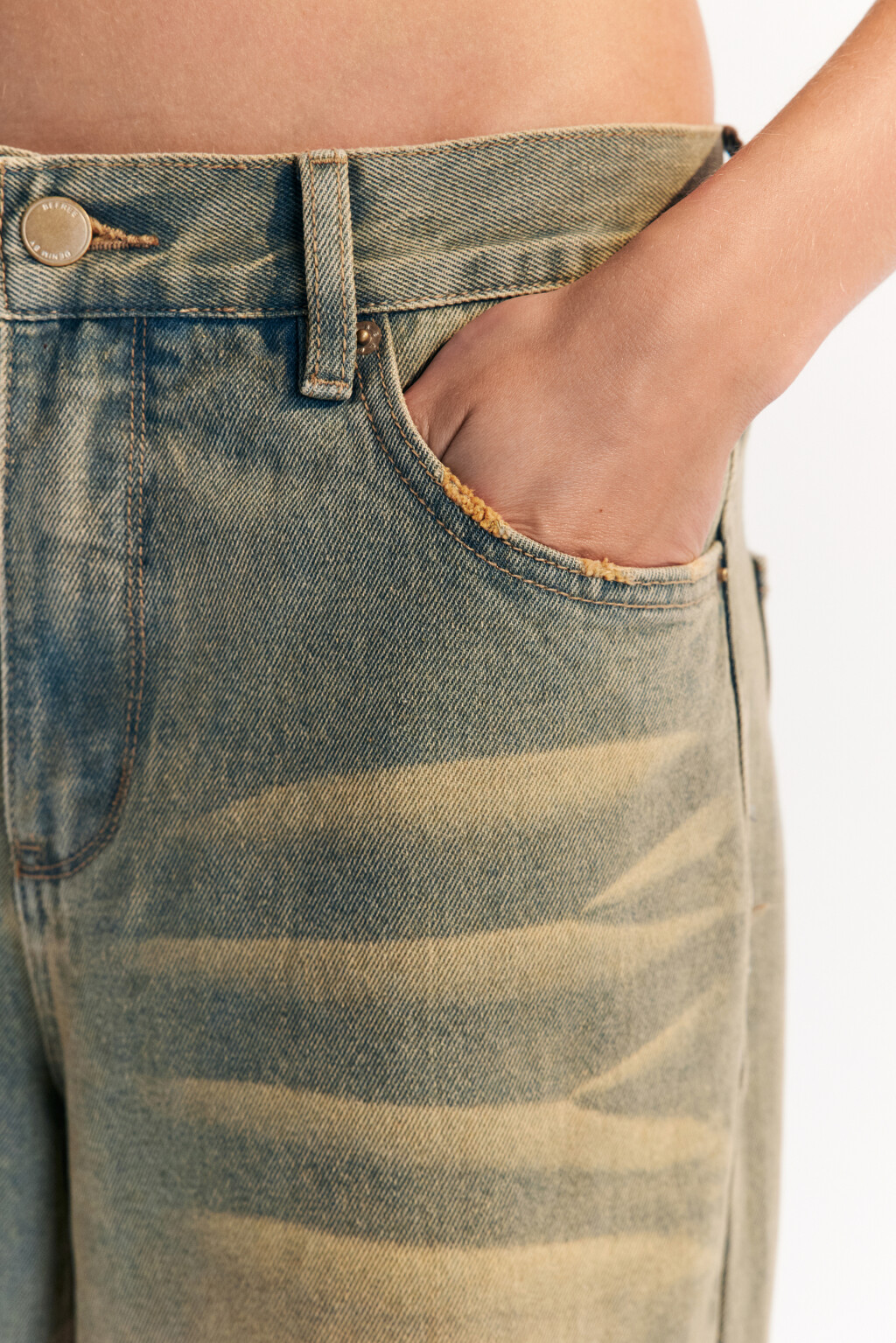 Джинсы baggy fit с низкой посадкой - цвет темный тинт - 5