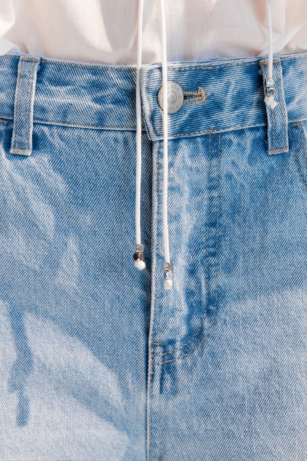 Джинсы baggy рваные на низкой посадке - цвет голубой - 6