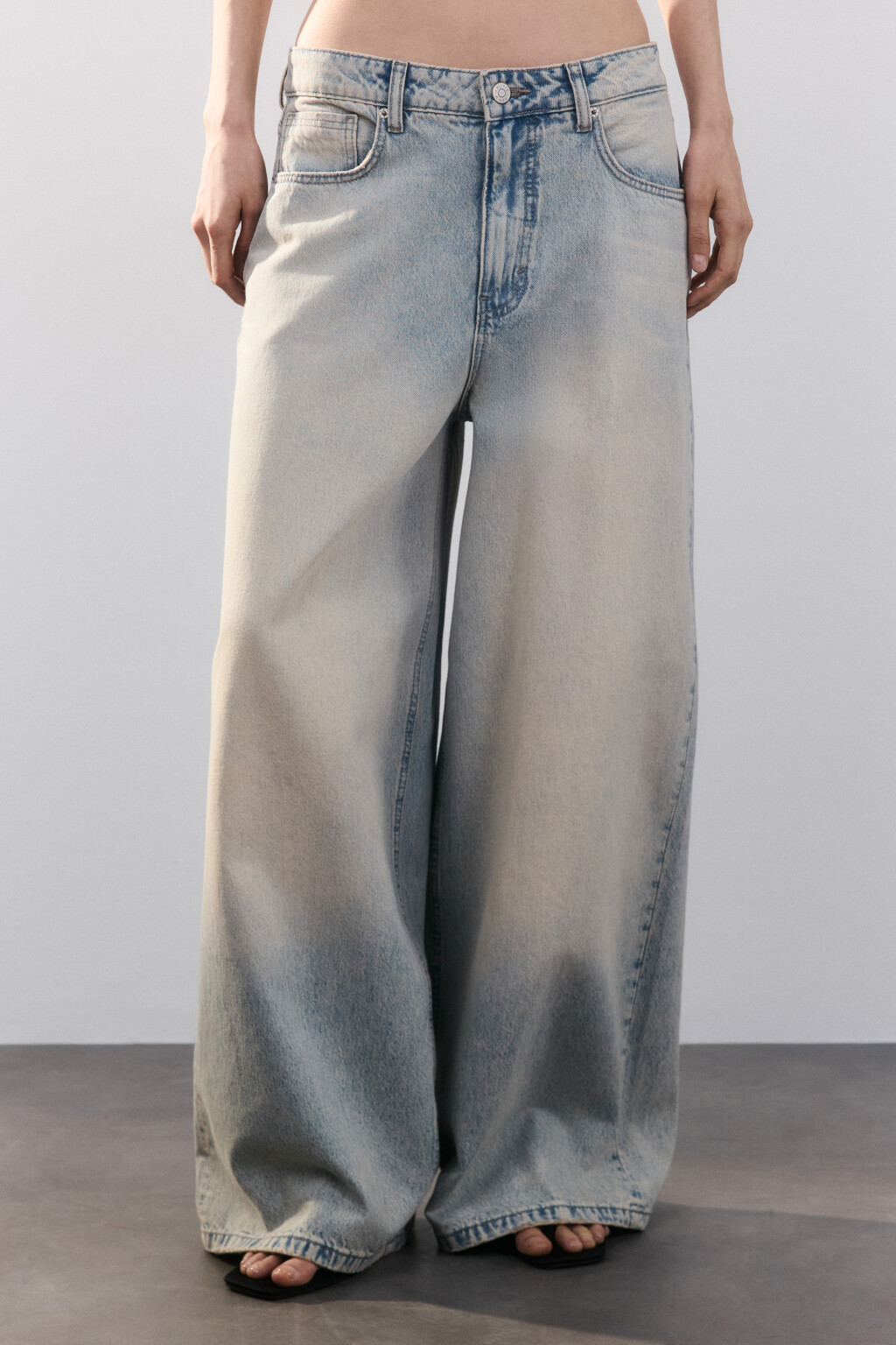 Джинсы baggy fit со средней посадкой - цвет синий - 3