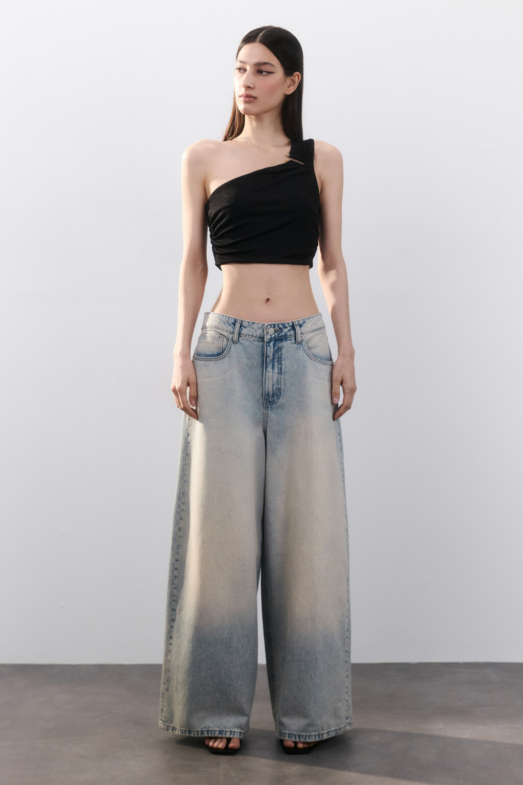 Джинсы baggy fit со средней посадкой - цвет синий - 5