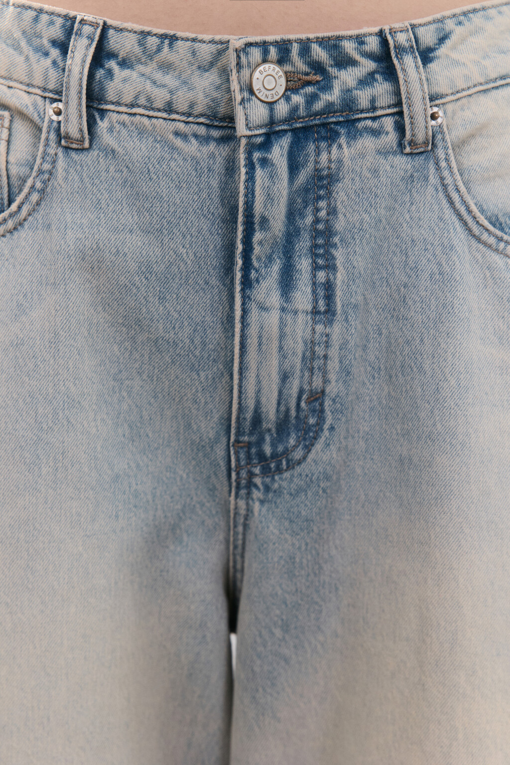 Джинсы baggy fit со средней посадкой - цвет синий - 6