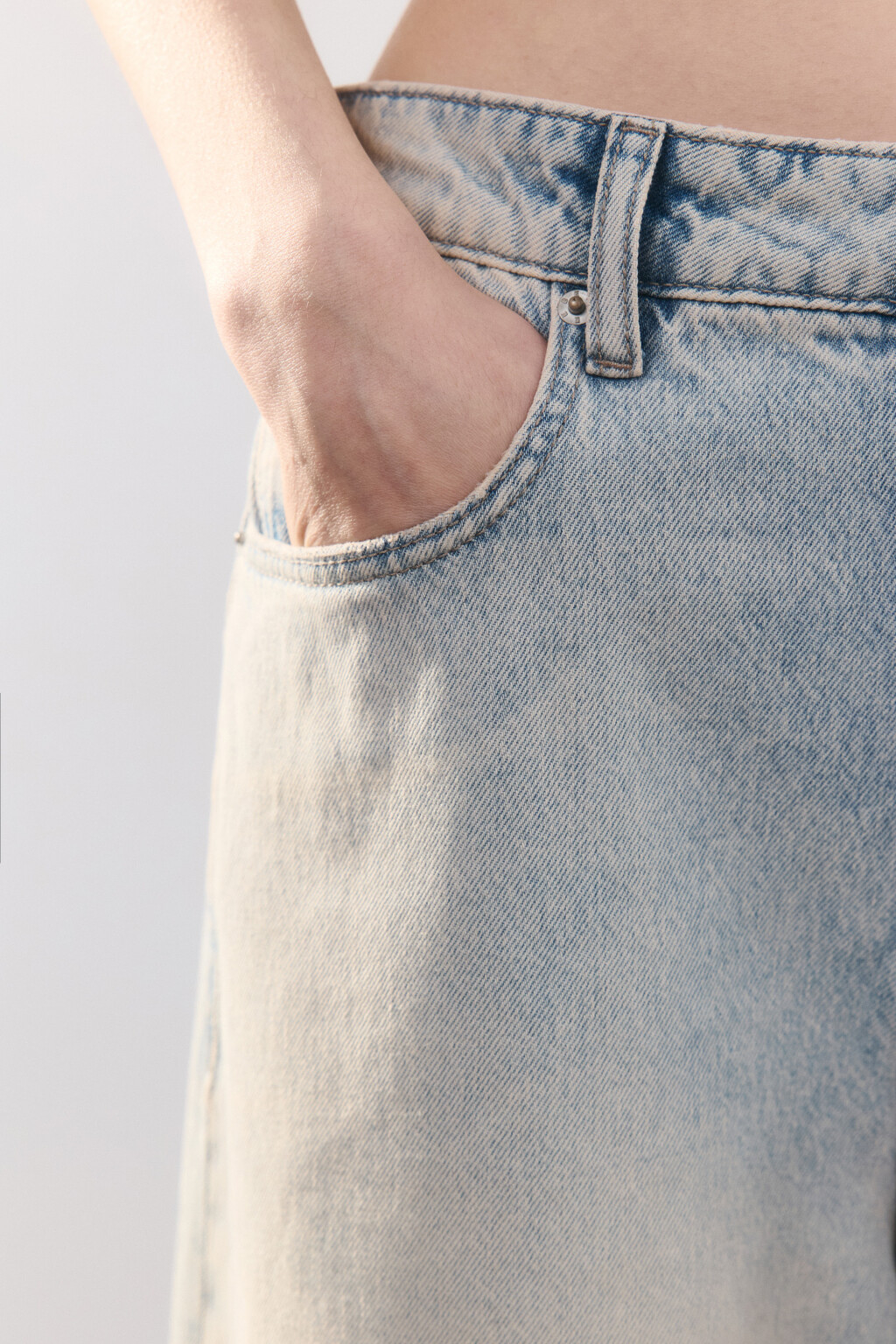 Джинсы baggy fit со средней посадкой - цвет синий - 7