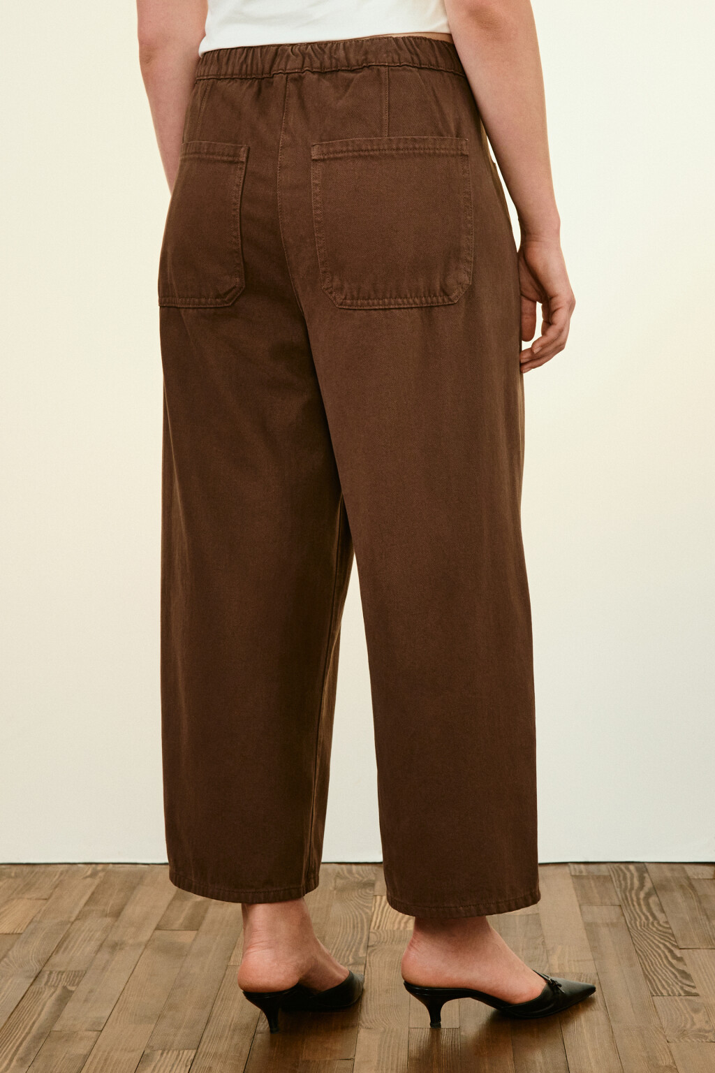 Джинсы barrel fit с высокой посадкой - цвет коричневый - 3