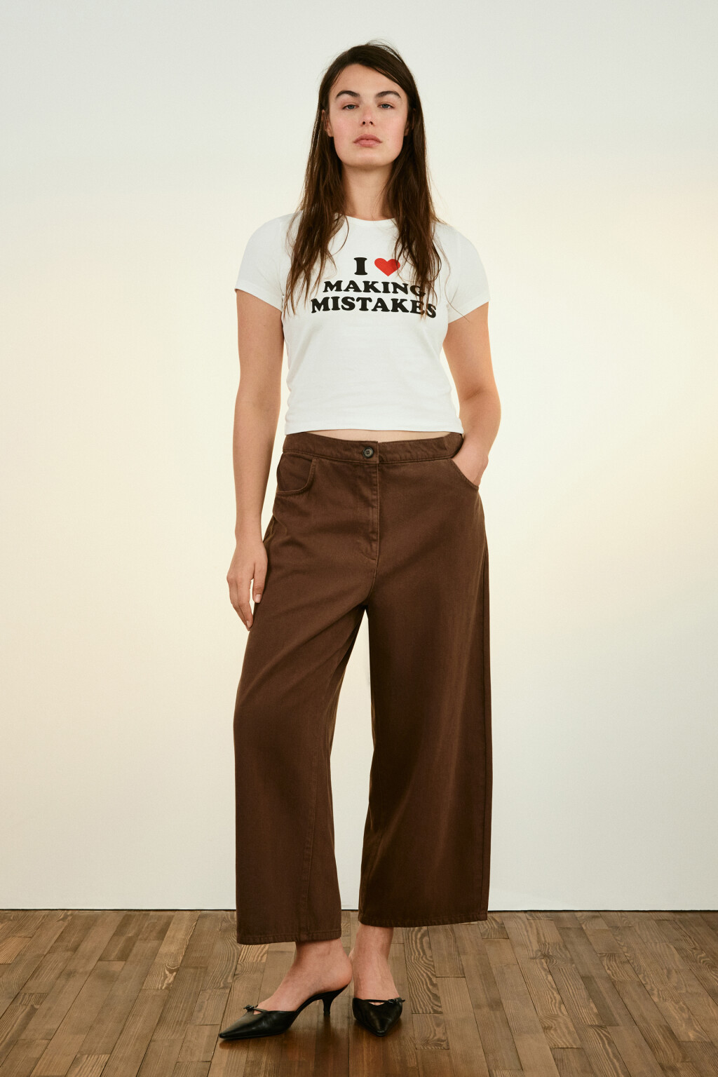 Джинсы barrel fit с высокой посадкой - цвет коричневый - 4