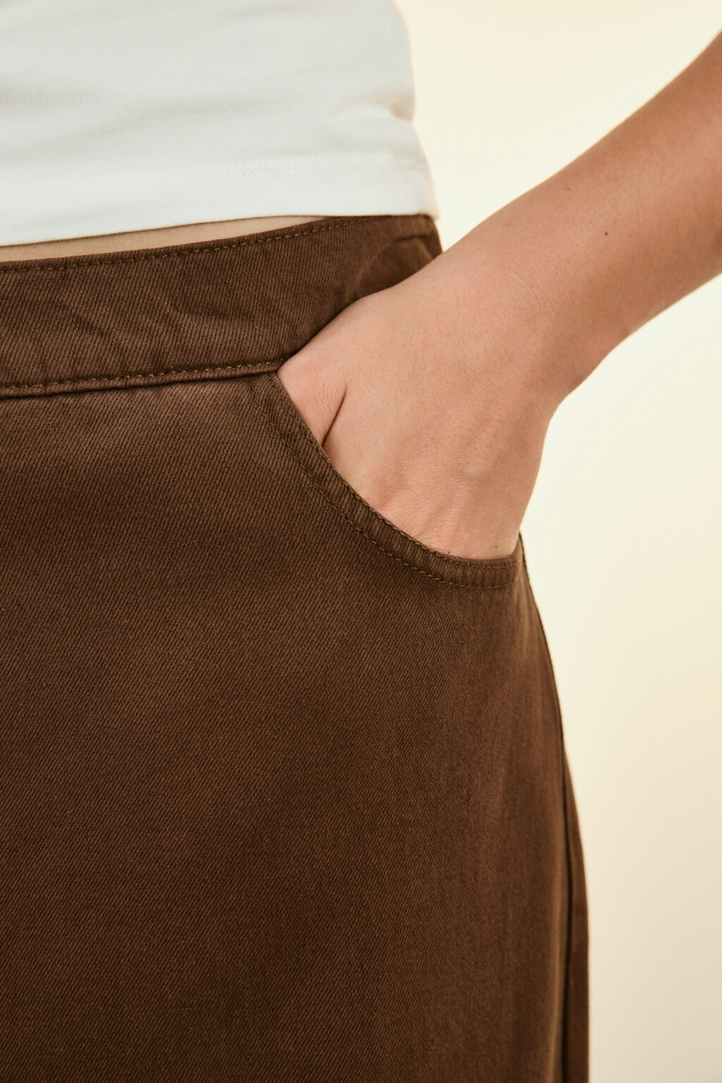 Джинсы barrel fit с высокой посадкой - цвет коричневый - 6
