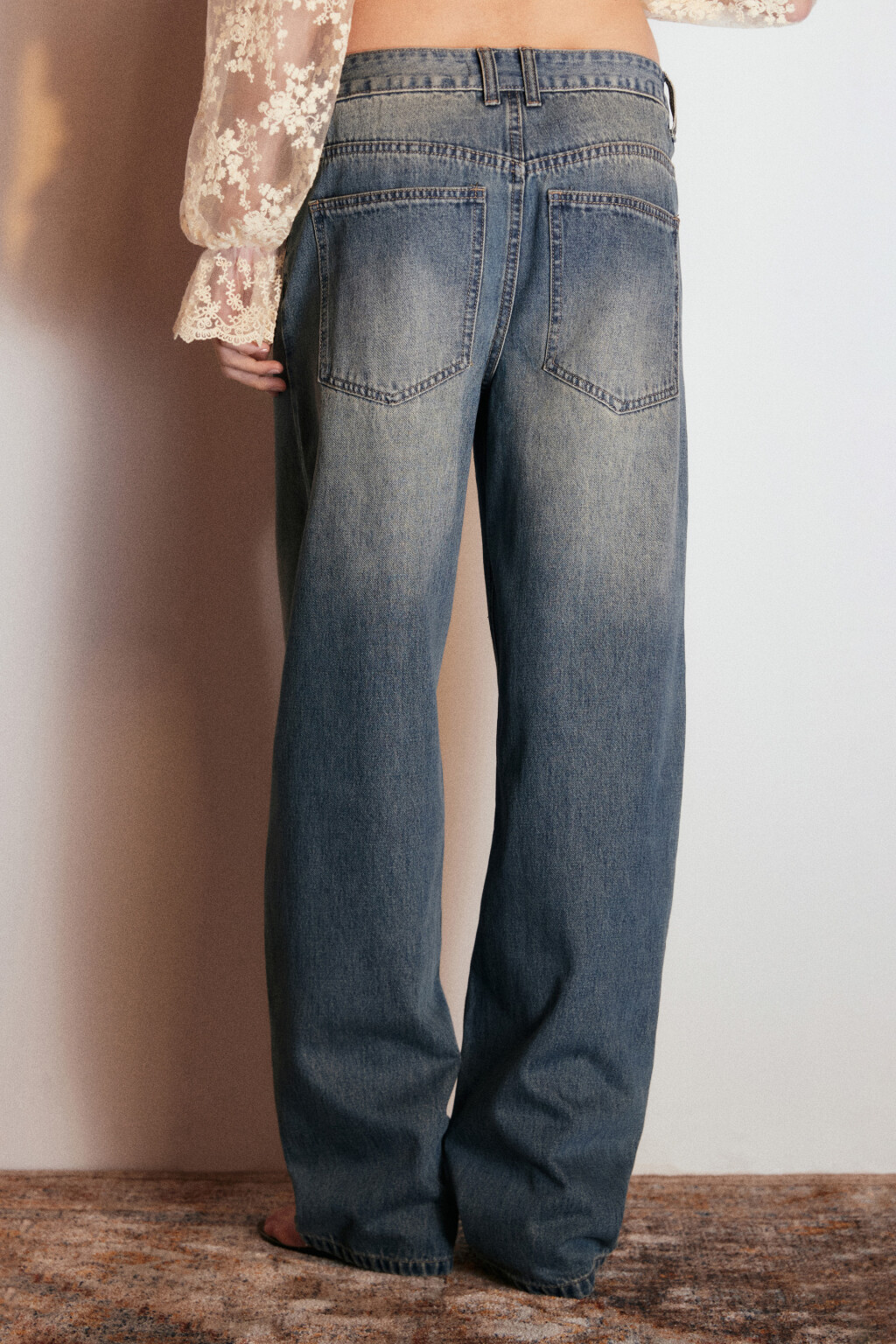 Джинсы barrel fit с низкой посадкой - цвет темный тинт - 3