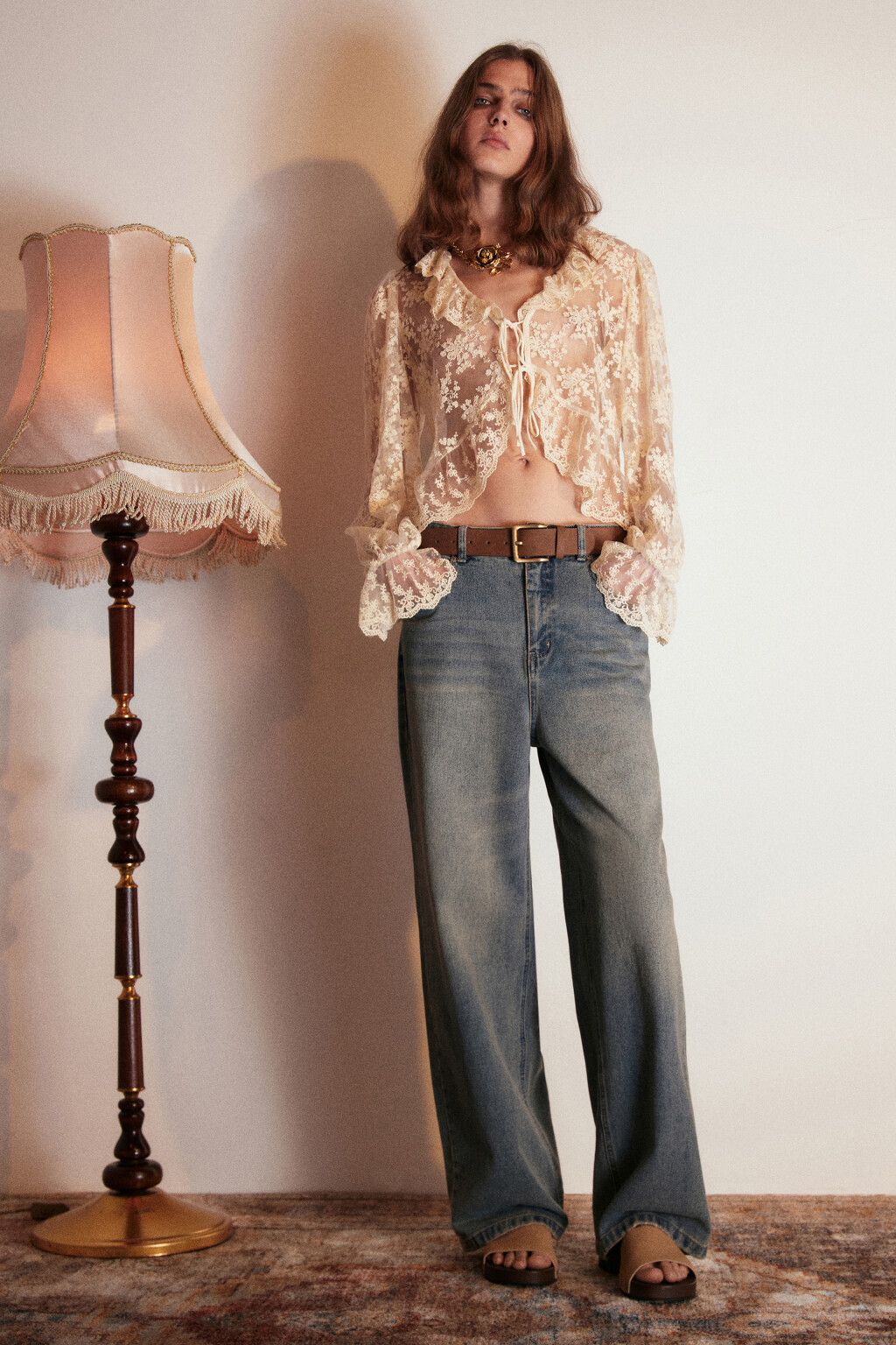 Джинсы baggy fit со средней посадкой - цвет темный тинт - 4