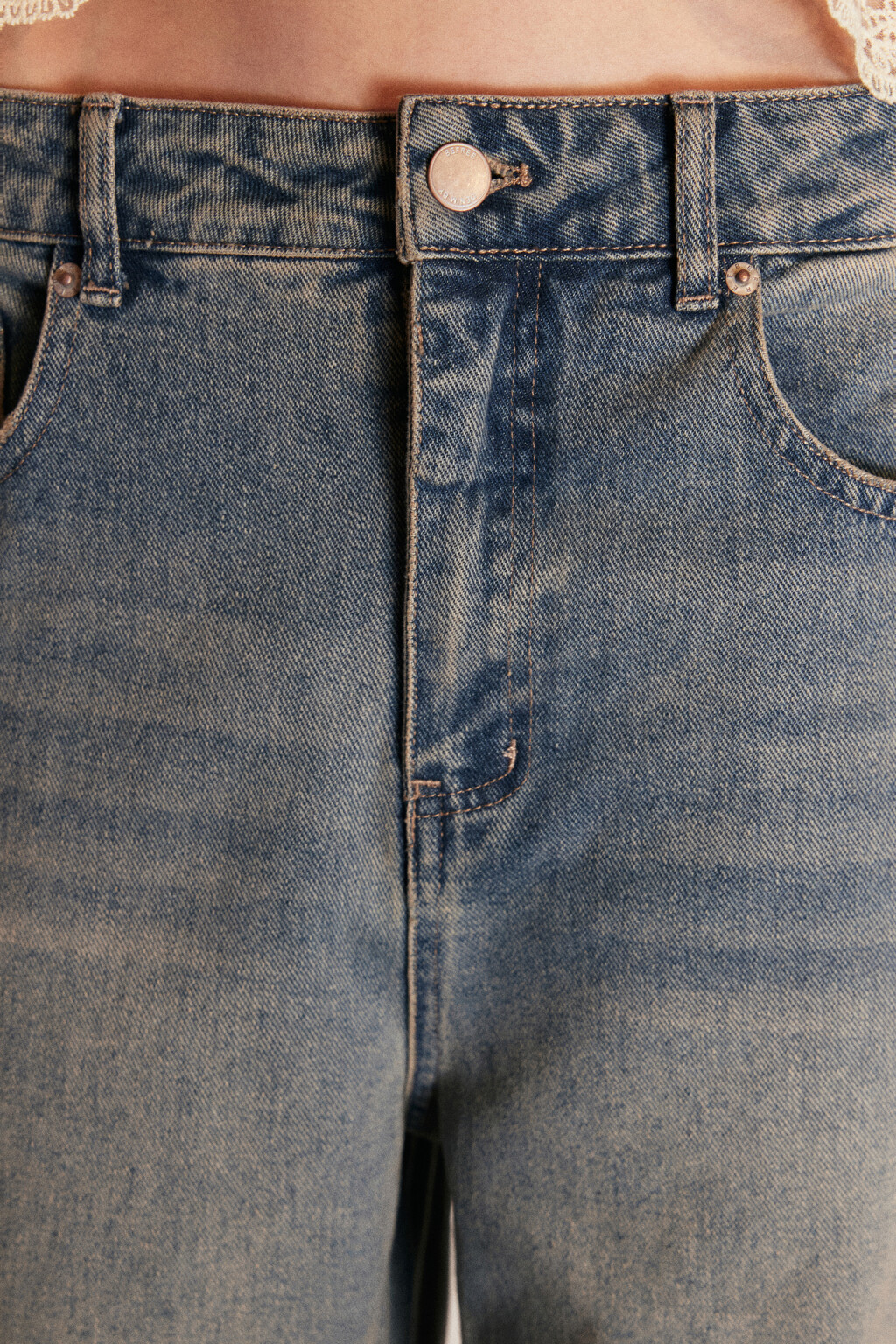 Джинсы baggy fit со средней посадкой - цвет темный тинт - 5