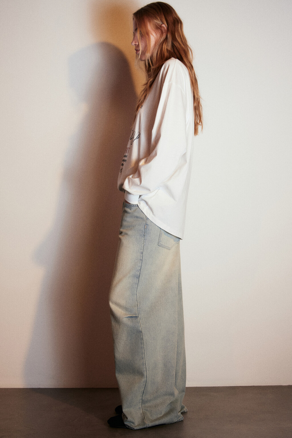 Джинсы baggy fit с низкой посадкой - цвет синий - 1