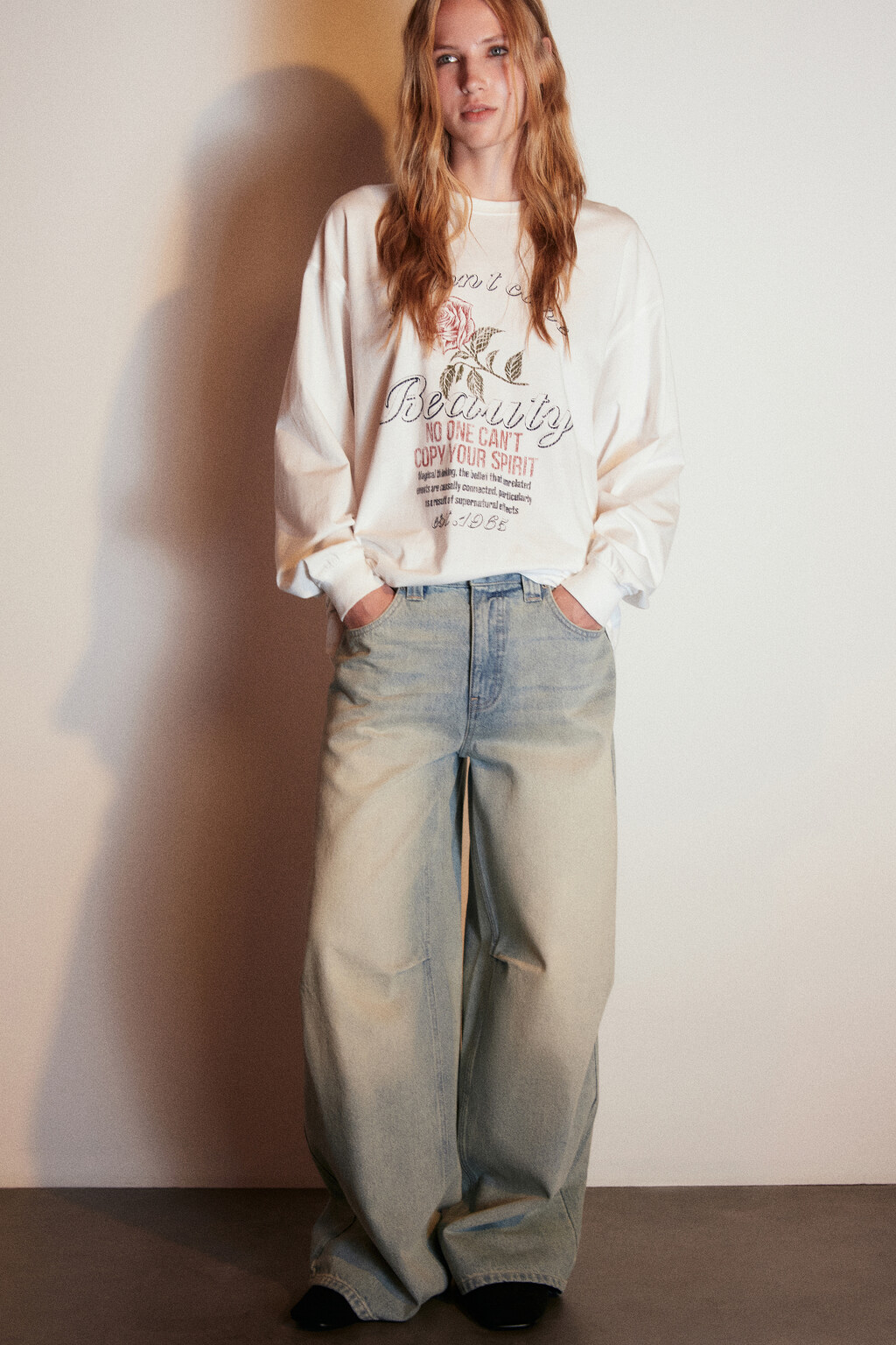 Джинсы baggy fit с низкой посадкой - цвет синий - 2