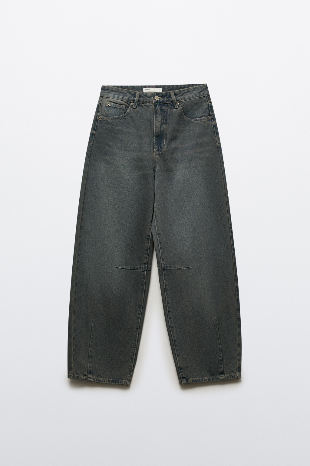 Джинсы barrel fit с вытачками на коленях - цвет темный тинт - 7