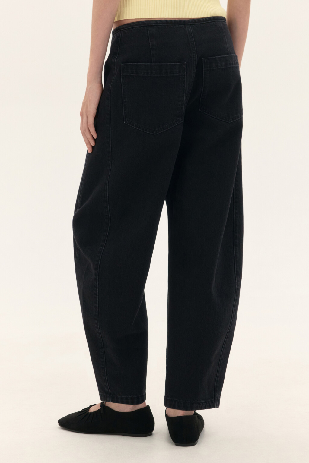 Джинсы barrel fit со средней посадкой - цвет черный - 3