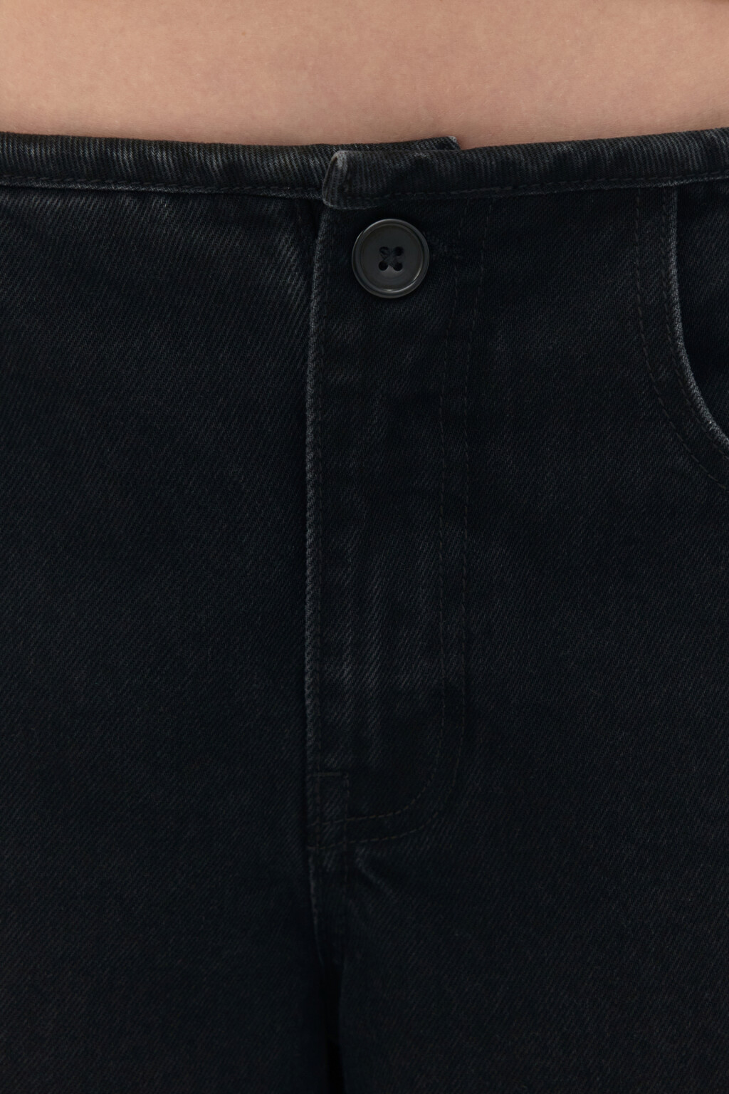 Джинсы barrel fit со средней посадкой - цвет черный - 5