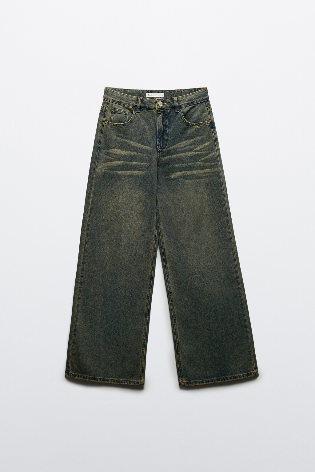 Джинсы широкие со средней посадкой - цвет темный тинт - 7