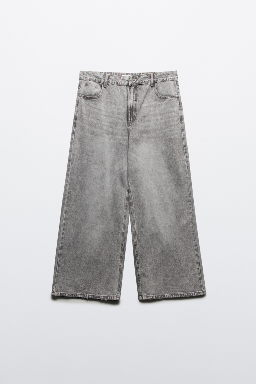 Джинсы широкие со средней посадкой - цвет серый - 7