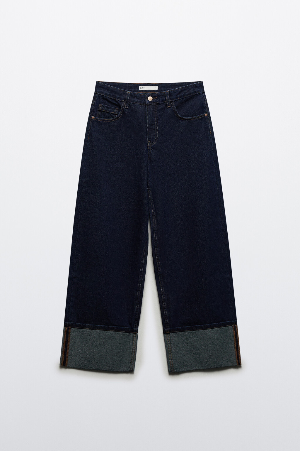 Джинсы baggy с широкими подворотами - цвет синий - 10