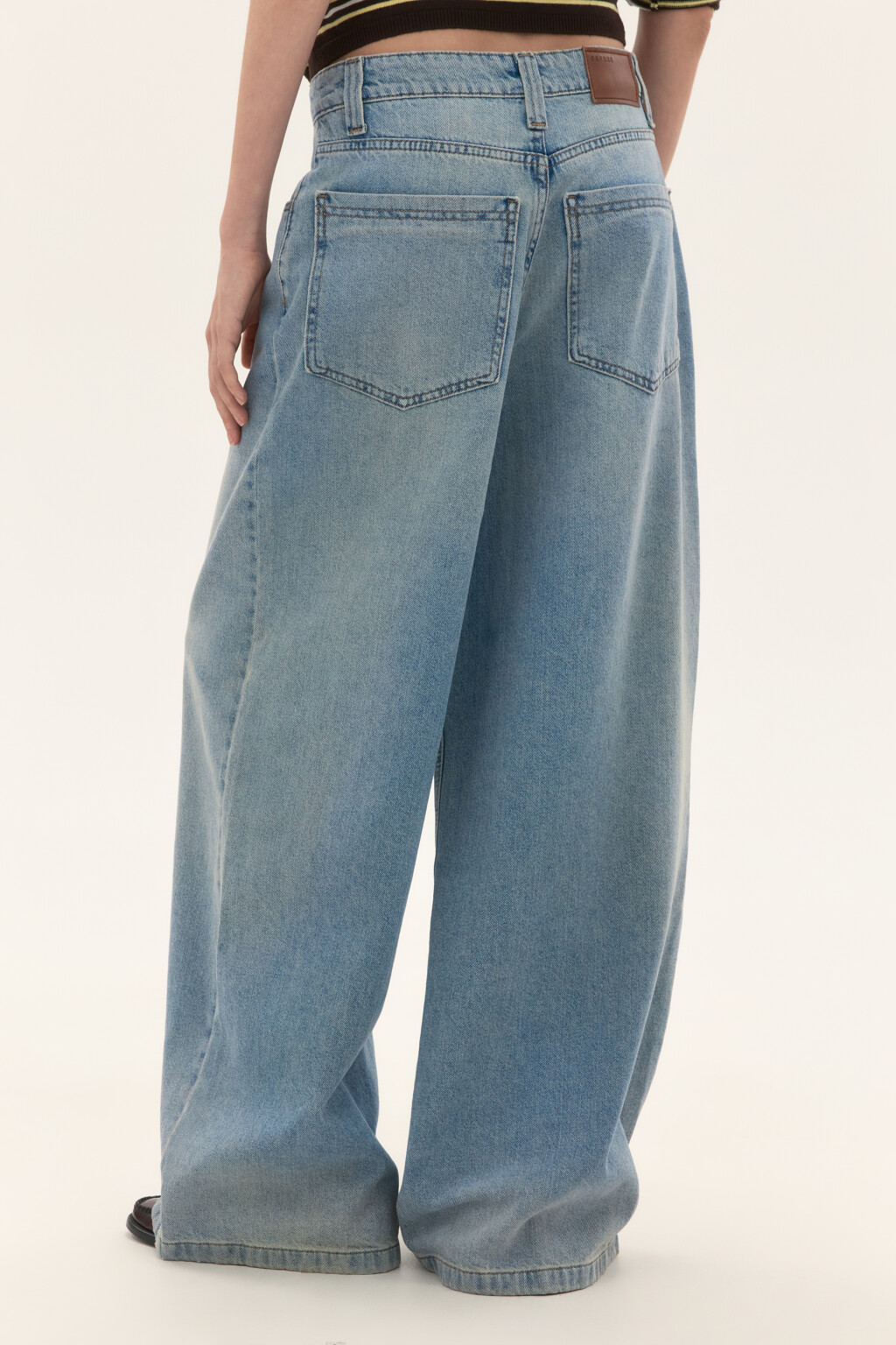 Джинсы baggy fit со средней посадкой - цвет синий - 4