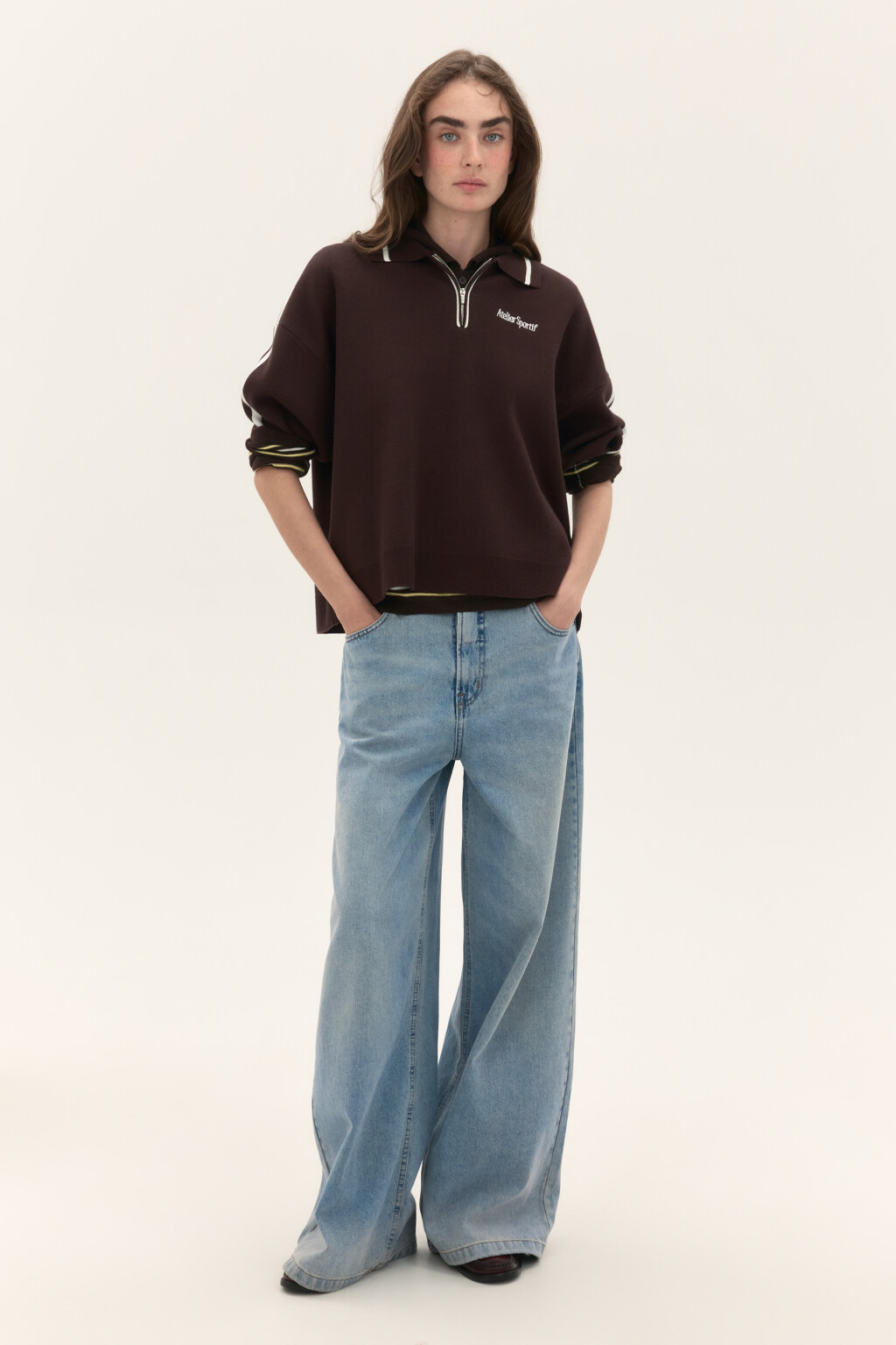 Джинсы baggy fit со средней посадкой - цвет синий - 5