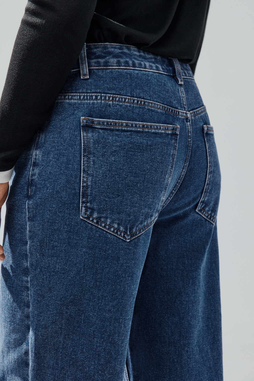 Джинсы прямые со средней посадкой - цвет голубой - 6