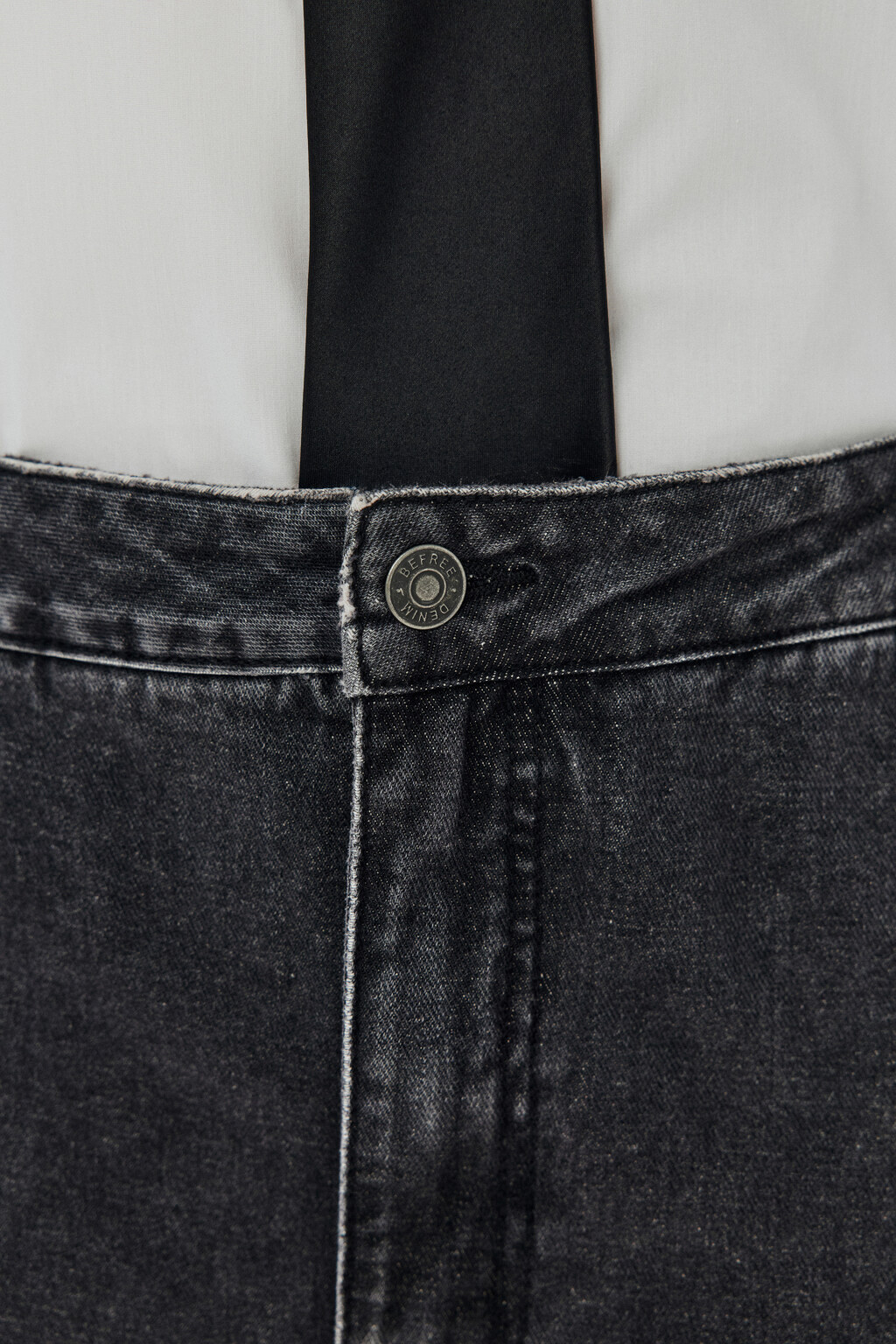 Джинсы прямые со средней посадкой - цвет серый - 4