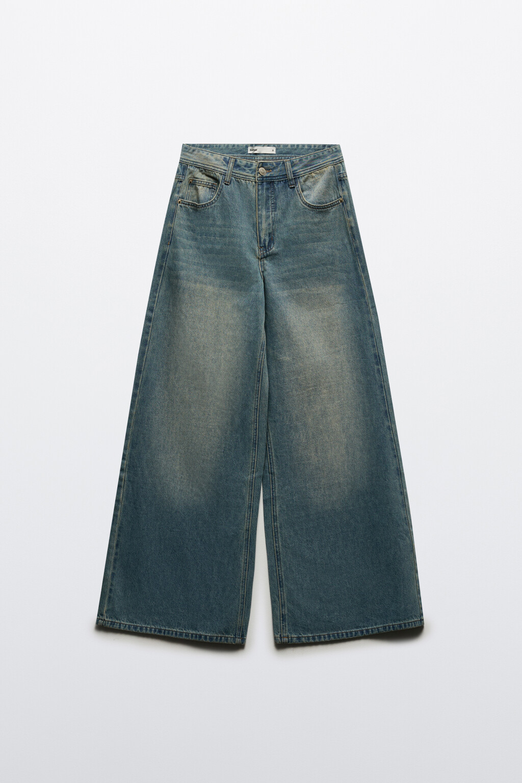 Джинсы широкие со средней посадкой - цвет синий - 8