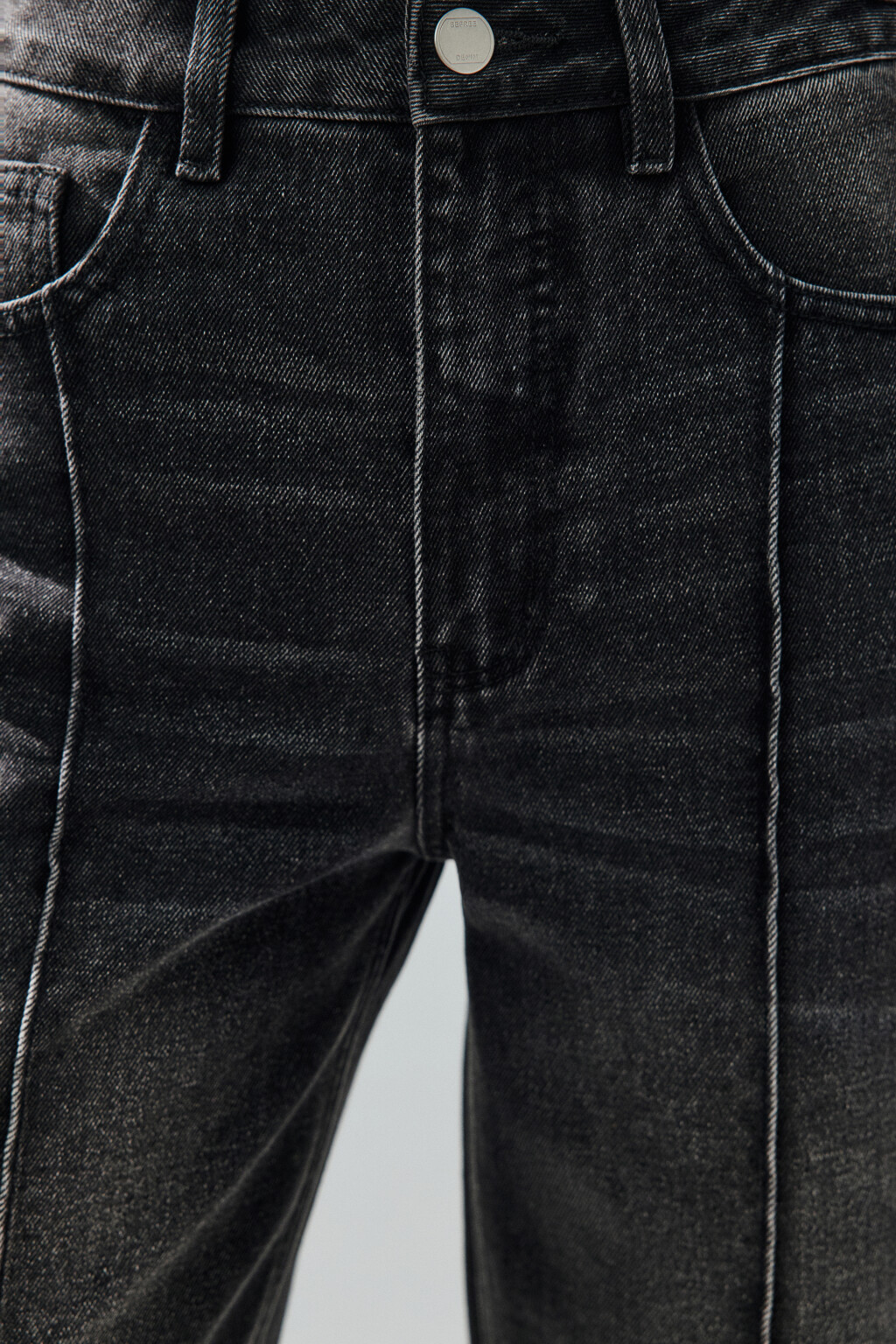 Джинсы прямые со стрелками и подворотами - цвет серый - 7