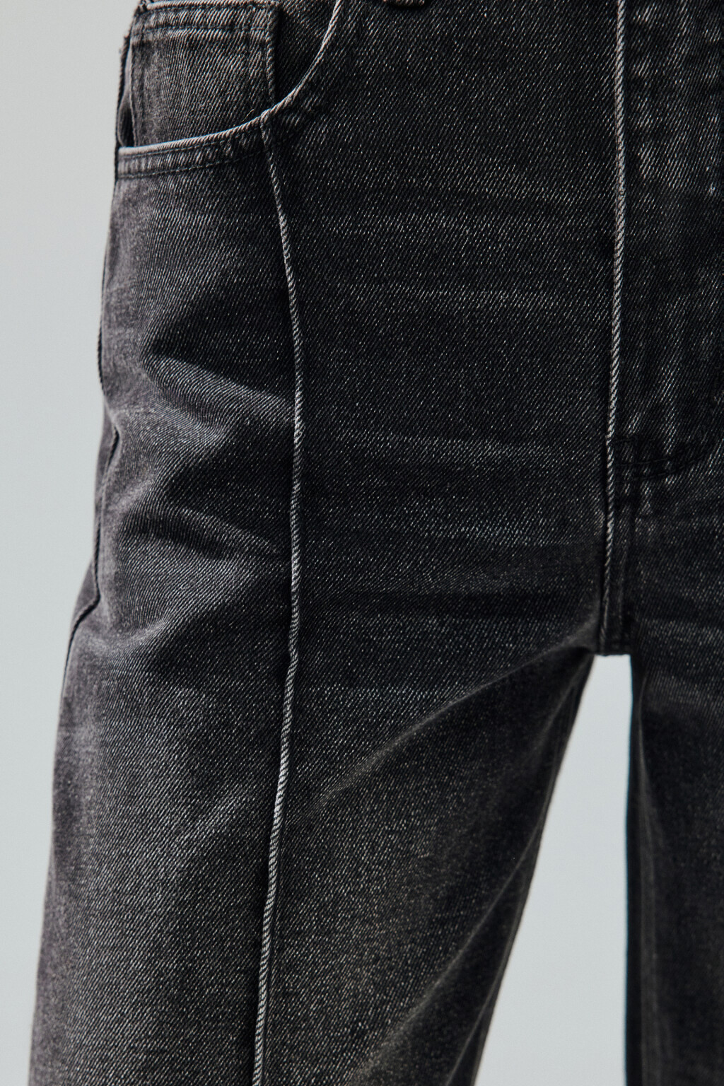 Джинсы прямые со стрелками и подворотами - цвет серый - 8