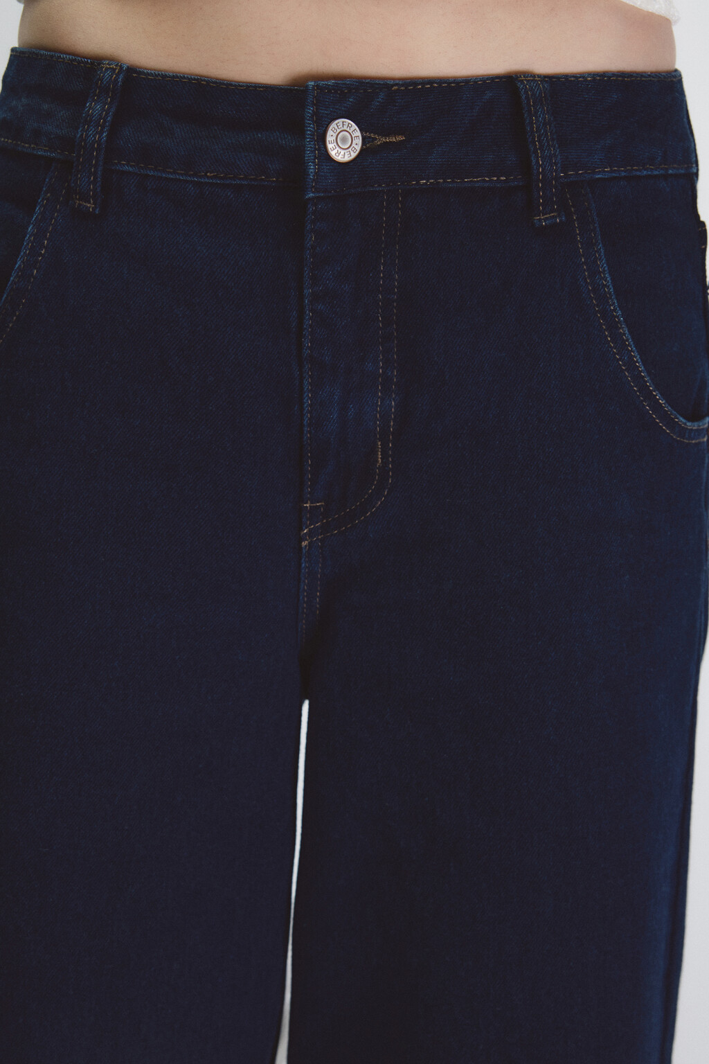 Джинсы широкие со средней посадкой - цвет синий - 6