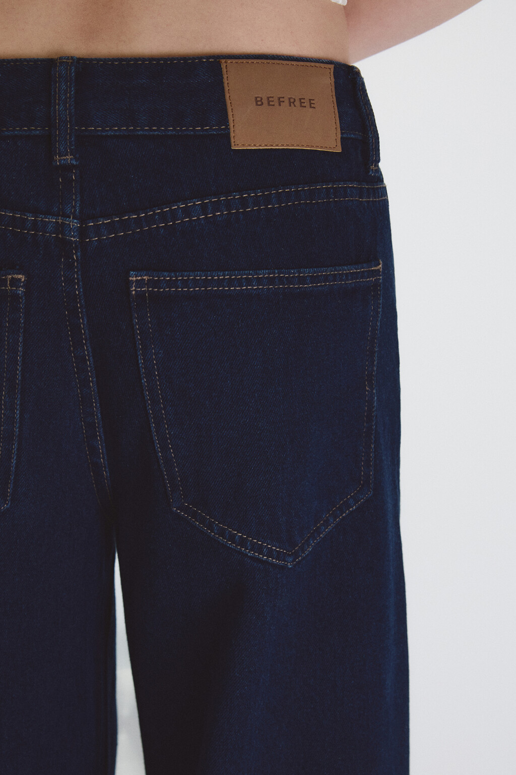 Джинсы широкие со средней посадкой - цвет синий - 7