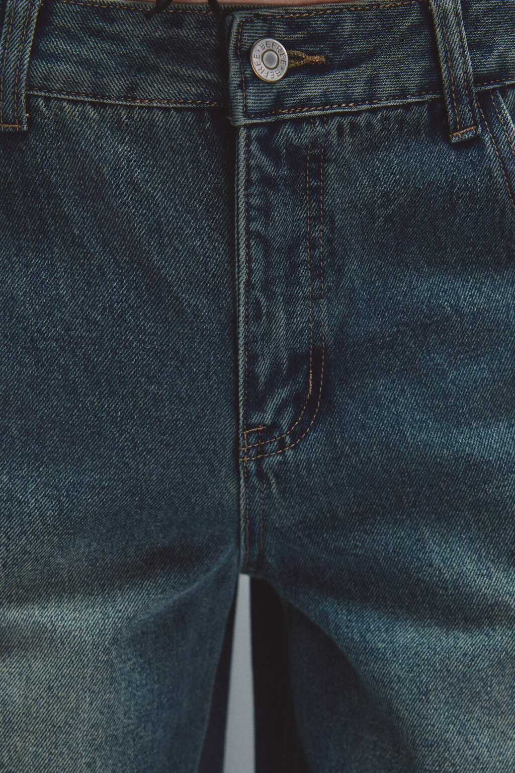 Джинсы широкие со средней посадкой - цвет темный тинт - 5