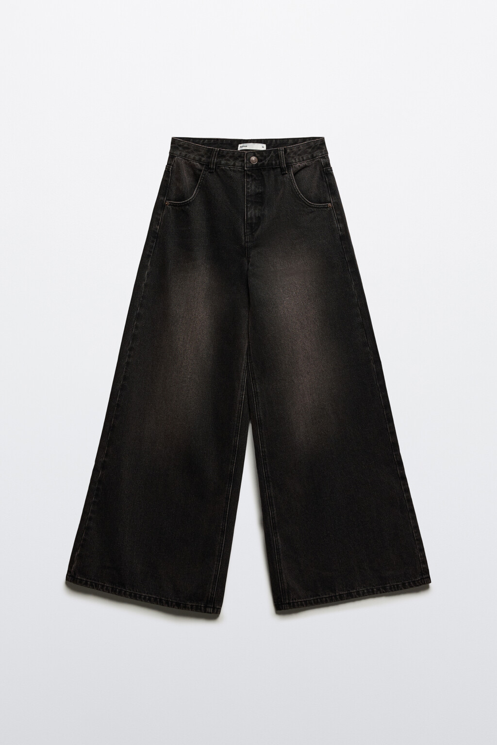 Джинсы широкие со средней посадкой - цвет коричневый - 8