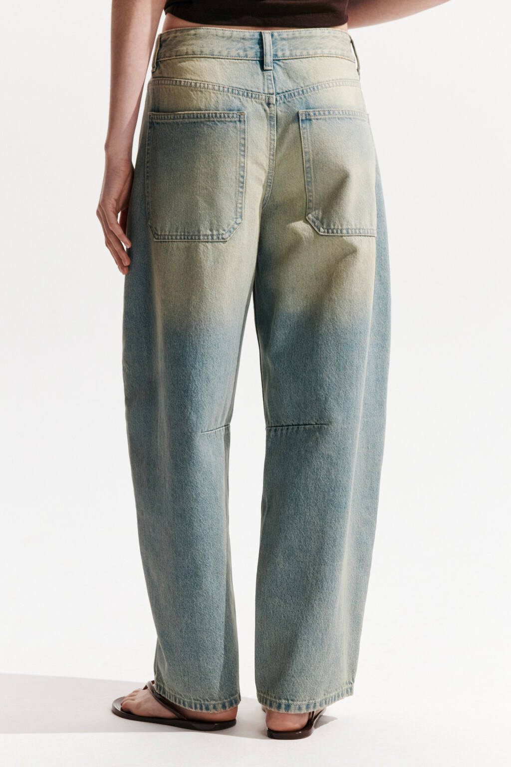 Джинсы barrel fit со средней посадкой - цвет синий - 3