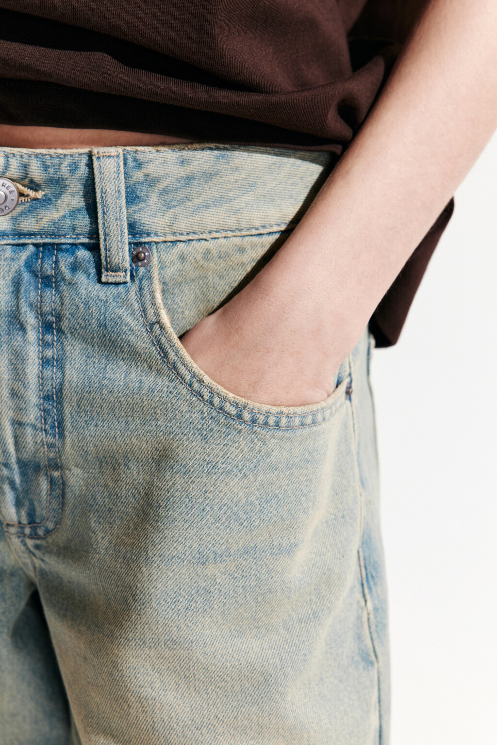 Джинсы barrel fit со средней посадкой - цвет синий - 6