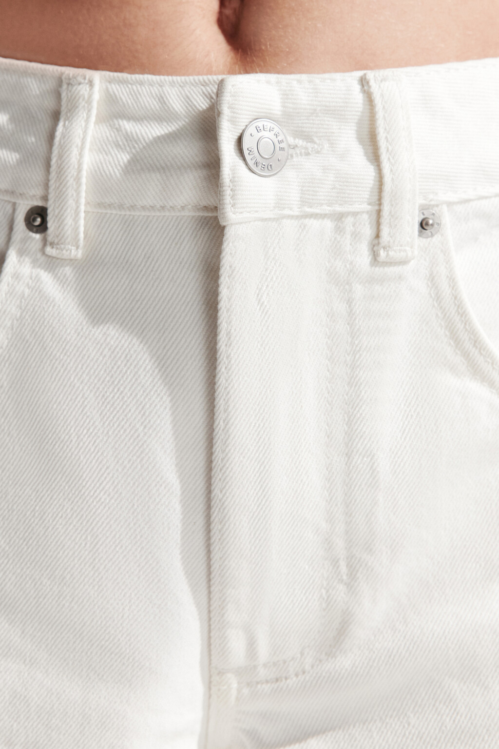 Джинсы barrel fit со средней посадкой - цвет белый - 5