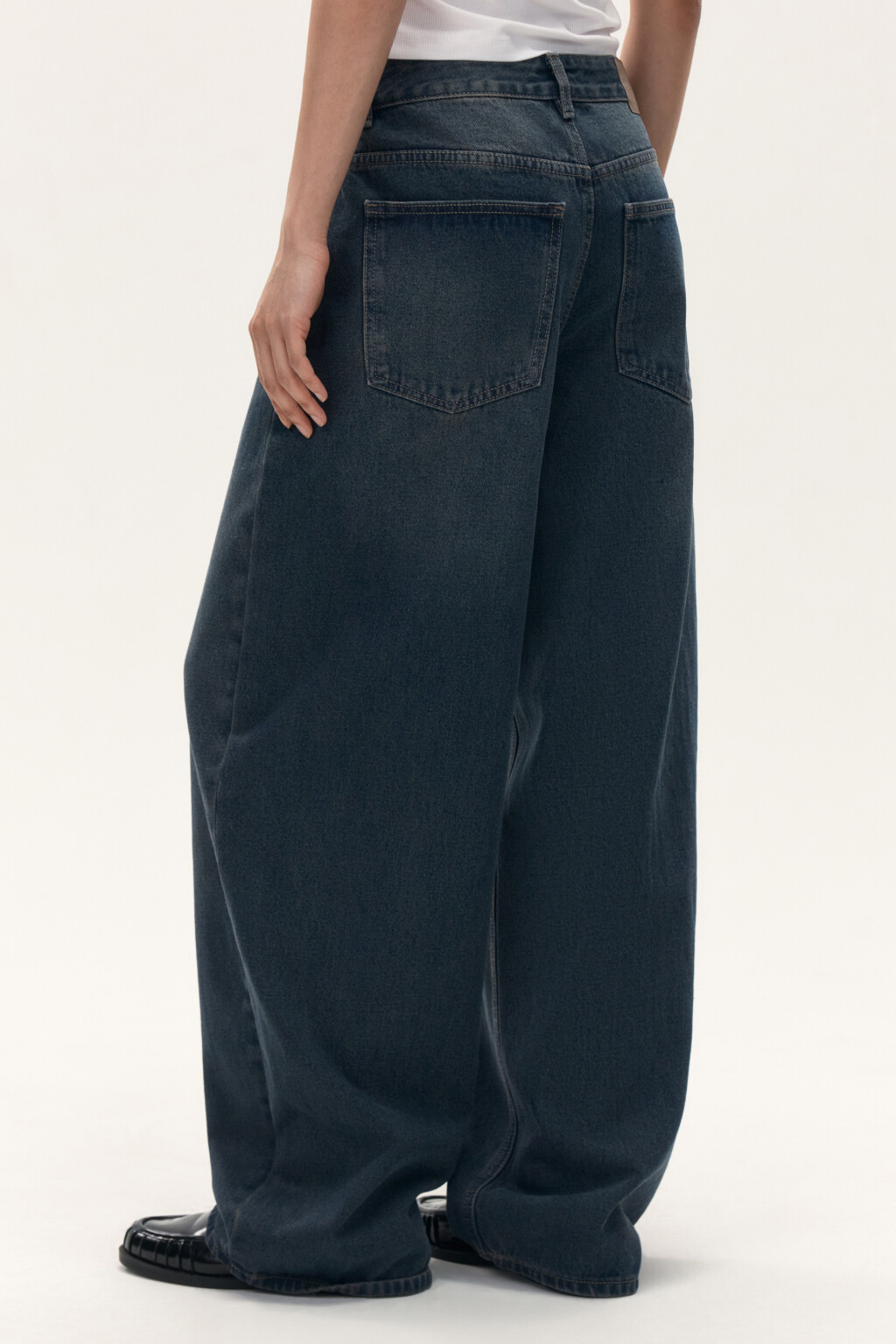 Джинсы baggy fit со средней посадкой - цвет синий - 3