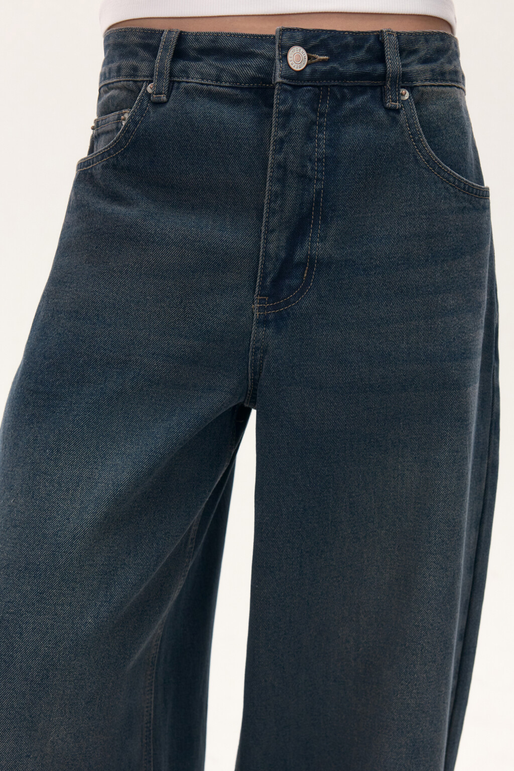 Джинсы baggy fit со средней посадкой - цвет синий - 5