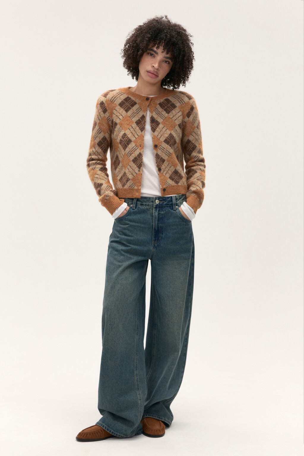 Джинсы baggy fit со средней посадкой - цвет синий - 5