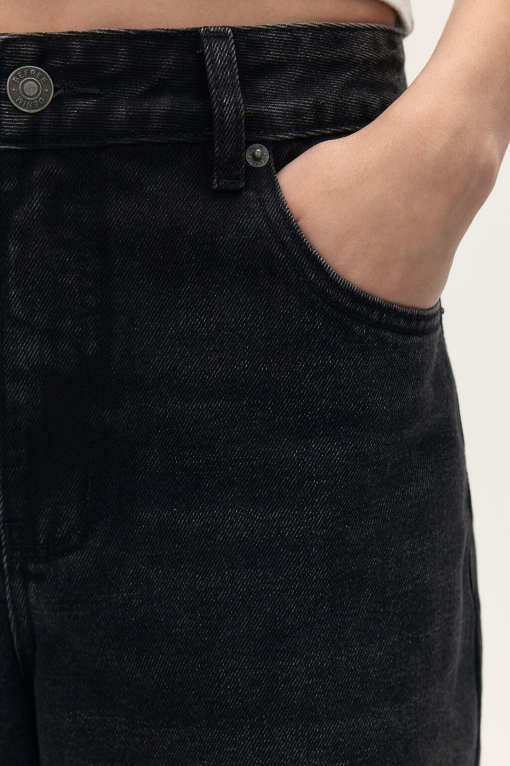 Джинсы baggy fit со средней посадкой - цвет черный - 7