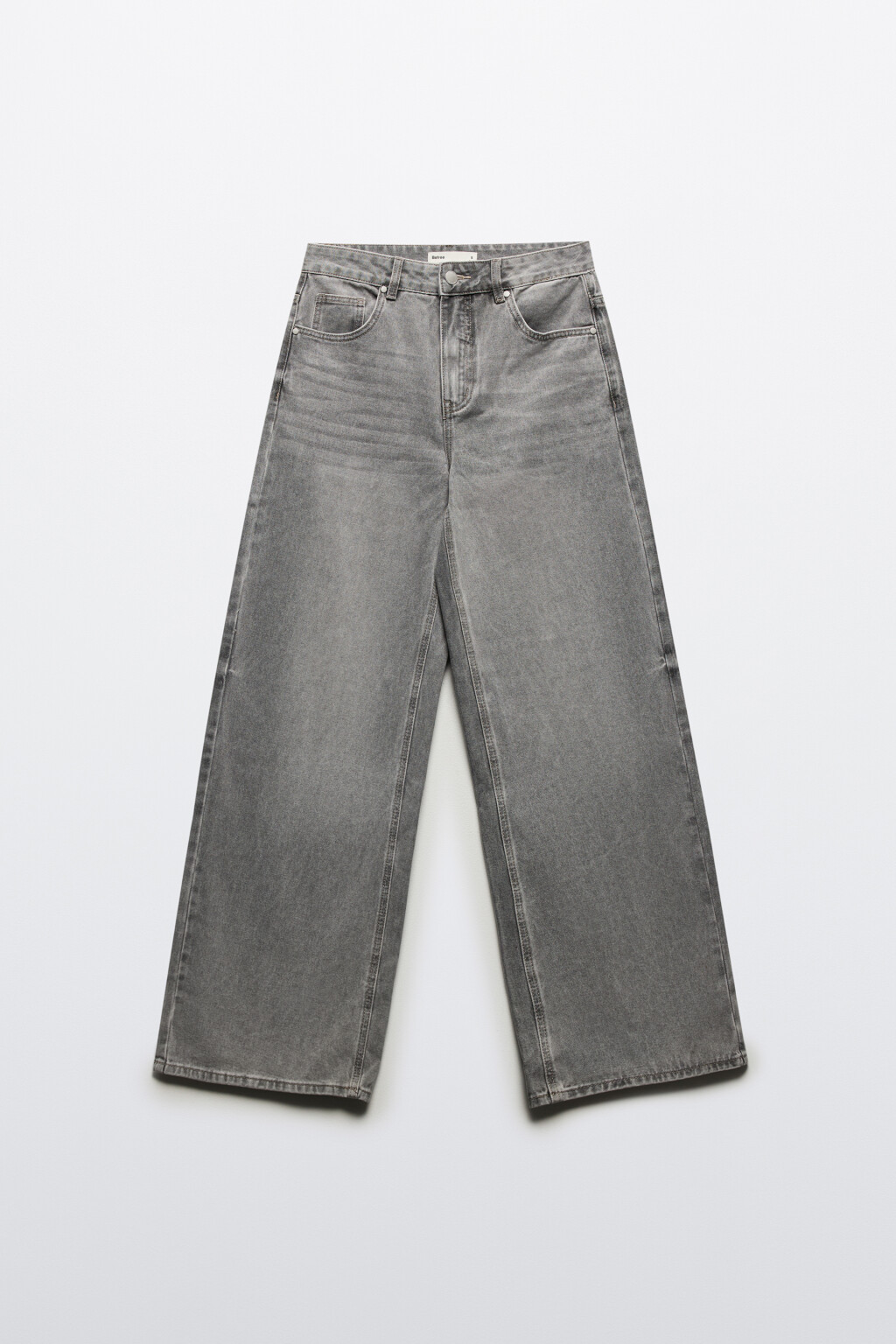 Джинсы широкие со средней посадкой - цвет серый - 8